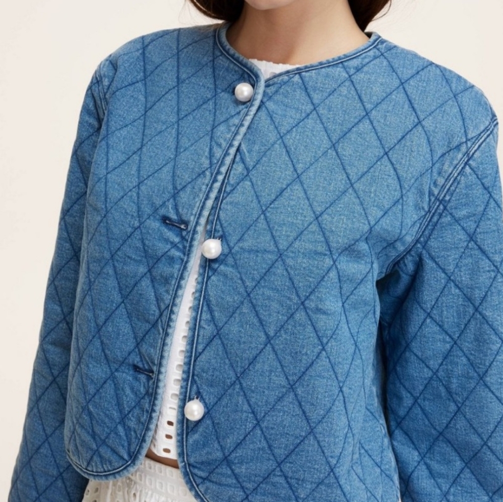 NWT Kate Spade x Target Quilted Denim Jacket - Picture 3 of 7